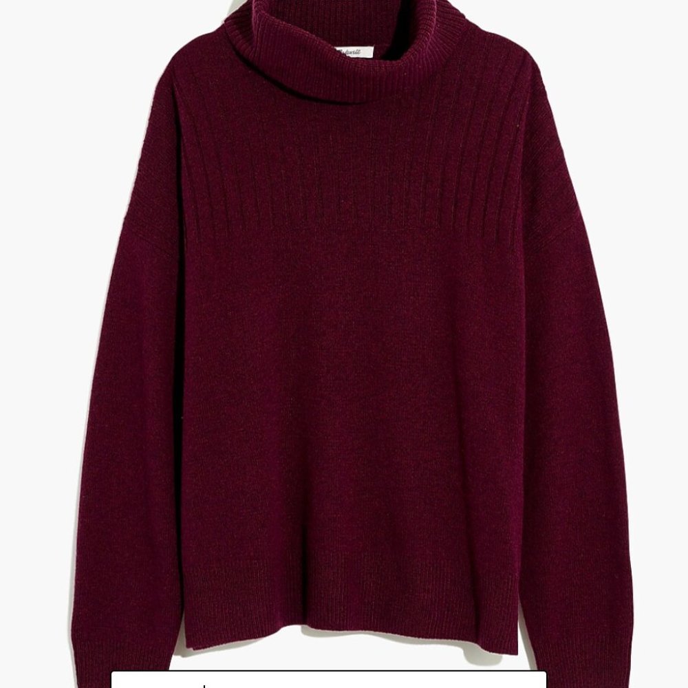 Madewell - burgundy turtleneck sweater - S